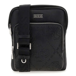 GUESS Sac à épaule bandoulière noir pour homme - Boston Crossbody Flat 327694
