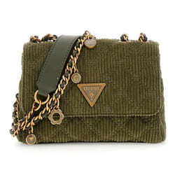 GUESS Sac à épaule bandoulière vert olive pour femme - Giully II Mini 2 Compartment Convertible Flap XS Olive 327803