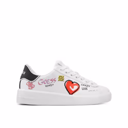 Basket Guess Femme Rockies logo Blanc cuir