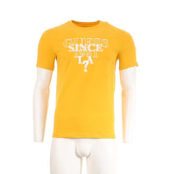 T-shirt Jaune Homme Guess Blurry