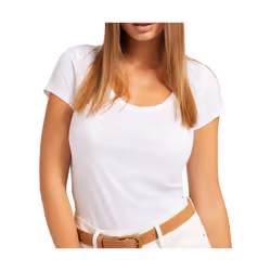 Tee shirt uni en coton bio  -  Guess jeans - Femme - S