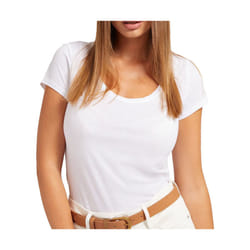 Tee shirt uni en coton bio  -  Guess jeans - Femme - L