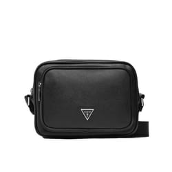 Sac à épaule bandoulière - GUESS - Certosa Camera Bag - Noir - 24x18x8 cm - 100% polyuréthane