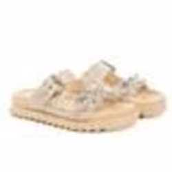 Claquette - Guess - Femme - Fatema logo 4G - Beige - Synthétique