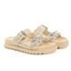 Claquette - Guess - Femme - Fatema logo 4G - Beige - Synthétique
