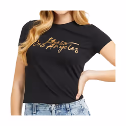 TShirt stretch logo printé - Guess jeans - Femme