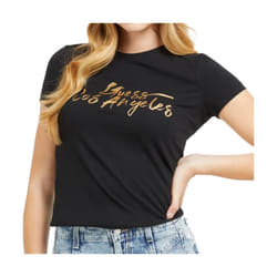 TShirt stretch logo printé  -  Guess jeans - Femme