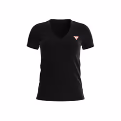 Tshirt MC col v coton stretch  -  Guess jeans - Femme