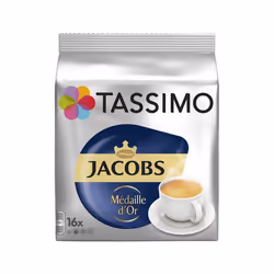 TASSIMO Jacobs Medaille D'Or, Capsule de café, T DISC, Café moulu. Conditionné sous atmosphère protectrice., 126,4 g, 1 pièce ...