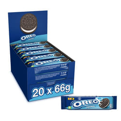 Oréo Original - Présentoir de 20 Paquets x 66g - Biscuits Cacao Fourrés Goût Vanille