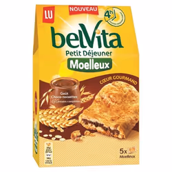 Biscuits petit déjeuner chocolat/noisette 5 x 25 g Belvita