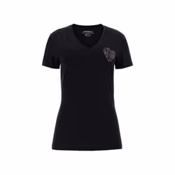 TShirt coton stretch à logo strassé - Guess jeans - Femme