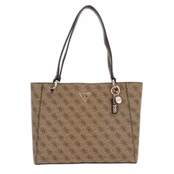 Sac à épaule - GUESS - Noelle Noel Tote - Taupe Beige - 100% Polyuréthane - Zippée
