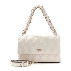 GUESS Sac à épaule bandoulière crème pour femme - Maxine Flap Crossbody Cream White 348057