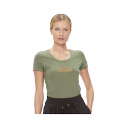 T shirt Guess Femme Studs Box Kaki Coton