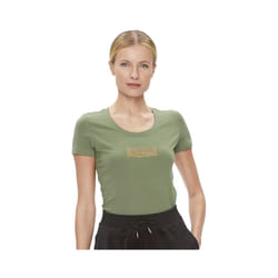 T shirt Guess Femme Studs Box Kaki Coton