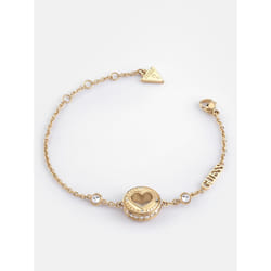 GUESS Rolling Hearts Bracelet à mailles Hearts & Love Femelle Acier inoxydable