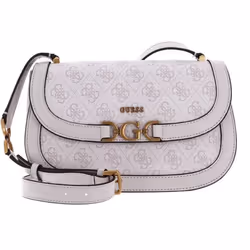 GUESS Sac à épaule bandoulière crème rose pour femme - Dagan Crossbody Flap Dove Logo 248671