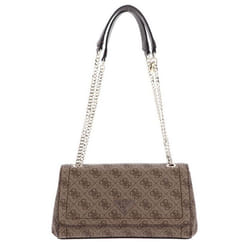 Sac à épaule - GUESS - Noelle Girlfriend Satchel - Marron clair - 100% polyuréthane - 24x17x7 cm