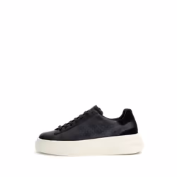 Sneakers monogramme cuir PU  -  Guess jeans