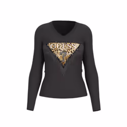 T-shirt manches longues femme Guess Triangle Tiger