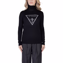 Col roulé logo strass  -  Guess jeans - Femme
