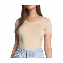Tshirt MC col v coton stretch  -  Guess jeans