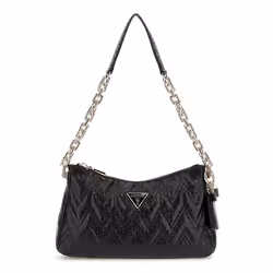 Sac à épaule - GUESS - Adelard Top Zip - Noir - 100% polyuréthane - 26x16x4 cm