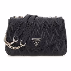 Sac à épaule bandoulière - GUESS - Adelard Convertible Xbody Flap - Noir - 24x145x55 cm - 600 g
