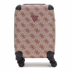 GUESS Valise beige violet pour femme - 18 in 8-Wheeler S Claret Logo 281095