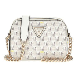 GUESS Sac à épaule bandoulière blanc gris pour femme - G Wave Camera Crossbody Stone Logo 287798