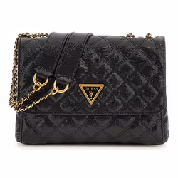Sac à épaule - GUESS - Giully 2 Compartment Convertible Flap - Noir - 100% polyester - 640 g