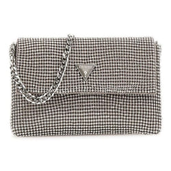 Pochette - GUESS - Zalina Mini Flap Clutch - Argenté - 21x13x25 cm - Sac à épaule