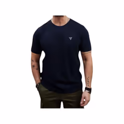TShirt coton uni patch logo  -  Guess jeans
