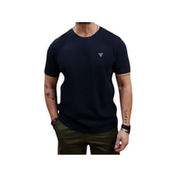 TShirt coton uni patch logo  -  Guess jeans