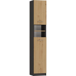 Topeshop - marello - Colonne de salle de bain style moderne - 183x32x30 - 2 portes+étagères