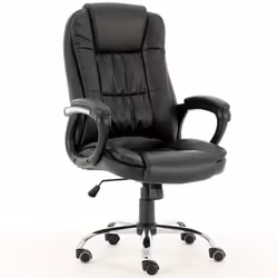 Fauteuil de bureau confortable dont le dossier a été conçu afin d'assurer un soutien optimal du dos. Sa forme ergonomique per ...