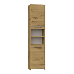 Topeshop - pisa - Armoire de salle de bains style moderne- 170x40x30cm - Meuble colonne salle de bains - Rangement salle de bains - Aspect bois