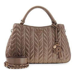 GUESS Sac à main taupe pour femme - Cheryl Triple Compartment Satchel Dark Taupe 342343