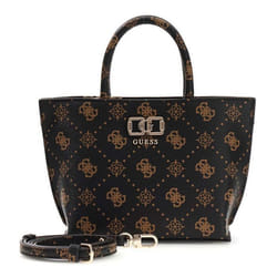 GUESS Sac à main brun foncé brun clair pour femme - Emelie Logo Mini Tote Espresso Logo 337206