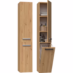 Description générale C'est un meuble de salle de bain de type colonne qui prend très peu de place. Il est équipé de trois éta ...