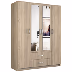 Profitez de l'espace de rangement que vous offre cette grande armoire pour ranger vos vêtements et sous-vêtements. Avec sa co ...