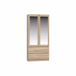 Compacte et pratique, notre armoire TURIN est un meuble parfait pour les petits espaces et les petits budgets. Avec sa couleu ...