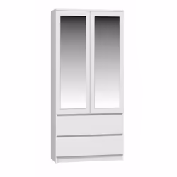 Compacte et pratique, notre armoire TURIN est un meuble parfait pour les petits espaces et les petits budgets. Avec sa couleu ...