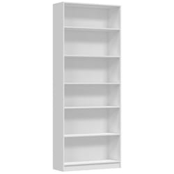 Perry - Bibliothèque style minimaliste - 6 étagères - 80.5x29x200 cm - Meuble de rangement