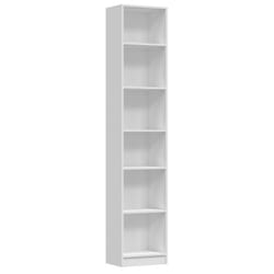 Perry - Bibliothèque style minimaliste - 6 étagères - 40x29x200 cm - Meuble de rangement