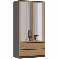 Description générale Compacte et pratique, notre armoire TURIN est un meuble idéal pour les petits espaces et les petits budg ...