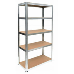 Topeshop - Morie - rayonnage industriel de stockage - charge max 875 kg - 5 étagères - acier galvanisé + panneaux mdf -
