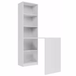 Le bureau peut être monté à droite ou à gauche. La combinaison d'une bibliothèque et d'un bureau vous permet de disposer d'ét ...
