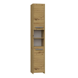 Topeshop - pisa - Armoire de salle de bains - 170x30x30 cm - Meuble de rangement salle de bains toilette - Meuble colonne - Aspect bois